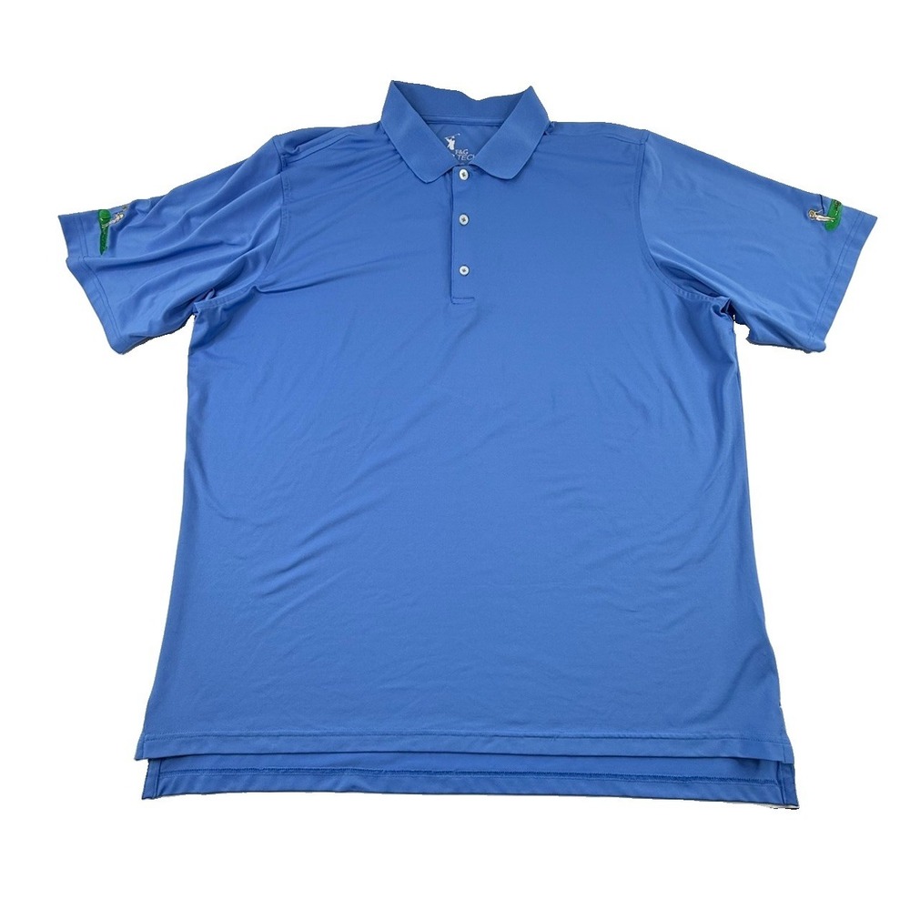 Gator Creek Golf Club Polo Shirt Mens 2XL F&G Tech Blue Pinup Alligator FL